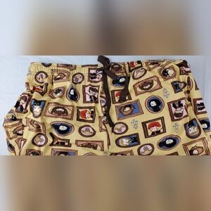Harry Potter Hogwarts Portraits Allover Print Sleep Pants Pockets - Size M - EUC